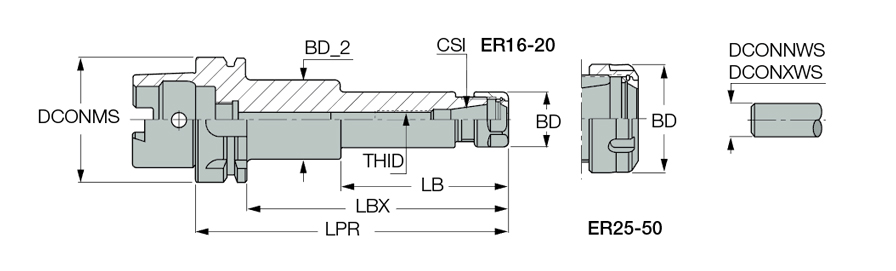 HSK A63 ER16X120